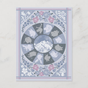 Cartão postal de perfil da vida selvagem