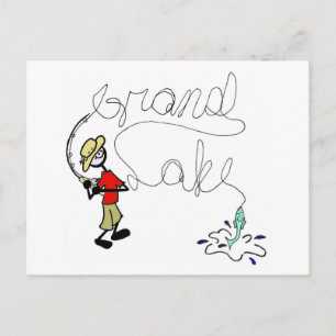 Cartão postal de Pesca Grand Lake