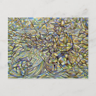 Cartão Postal de Pescador de Mosca