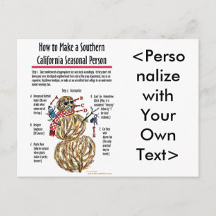 Cartão postal de pessoa sazonal do sul da Califórn