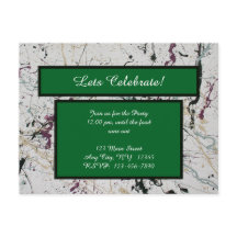 Cartão Postal de Pintura Abstrata Colorida com Sal