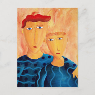 Cartão postal de pintura de arte contemporânea dos