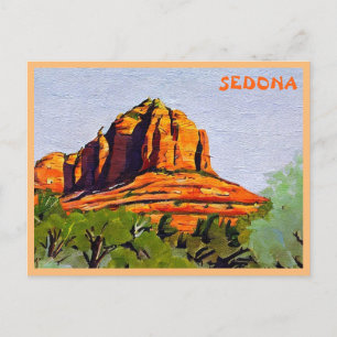 Cartão postal de pintura de Bell Rock, Sedona, Ari