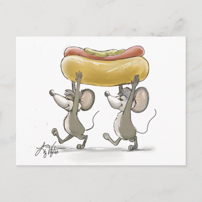 Cartão postal de piquenique do Mic & Mac (Frente)