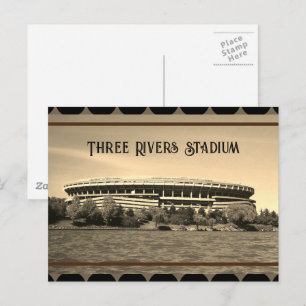Cartão postal de Pittsburgh - Estádio Three Rivers