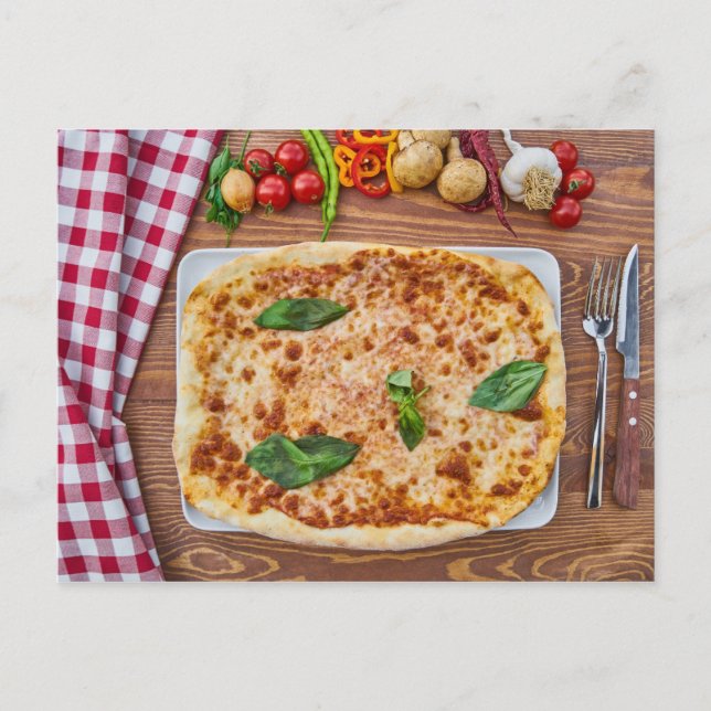 Cartão postal de pizza (Frente)