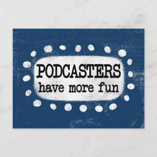 Cartão Postal de Podcasters Divertidos