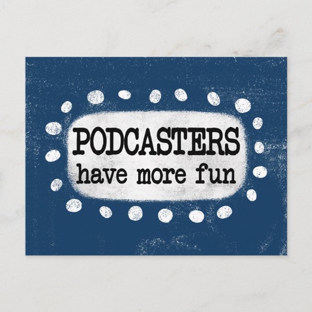 Cartão Postal de Podcasters Divertidos (Frente)