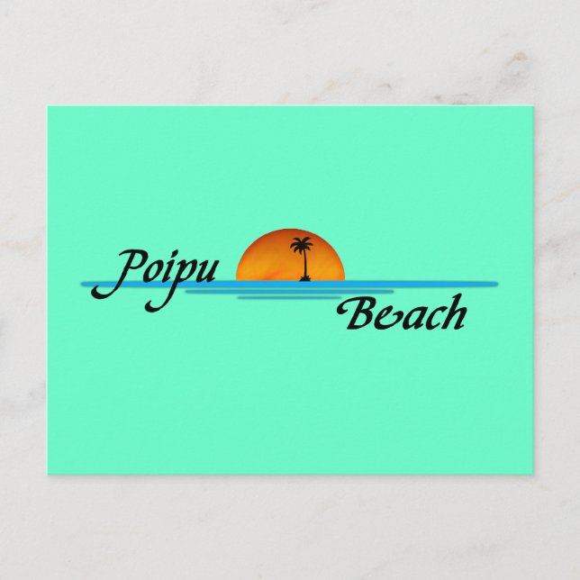 Cartão postal de Poipu Beach Sunset (Frente)