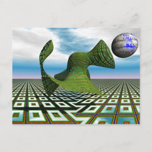 Cartão Postal de Poodle Cósmico