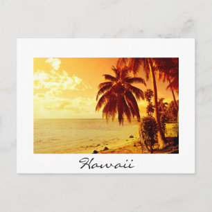 Cartão postal de pôr do sol no Havaí