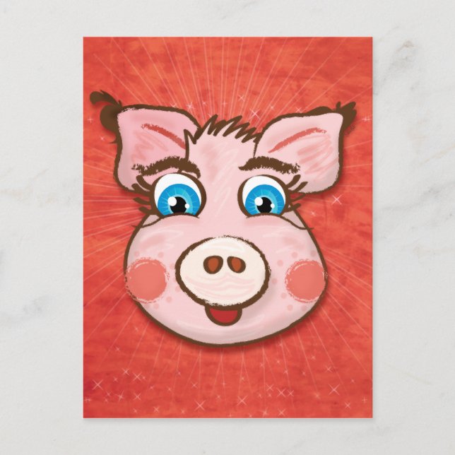 Cartão postal de porco (Frente)