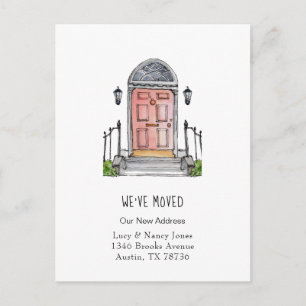 Cartão Postal de Porta Principal com Aquarela Muda