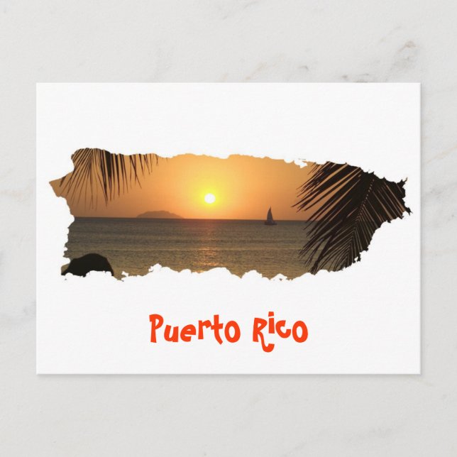 Cartão postal de Porto Rico Sunset (Frente)