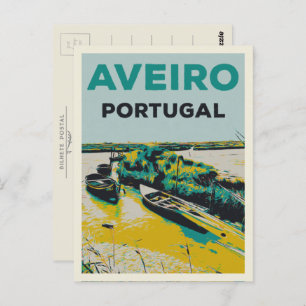 Cartão postal de Portugal para ilustração da lagoa