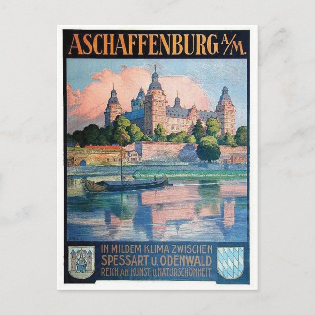 Cartão postal de pôster de anúncio vintage (Frente)