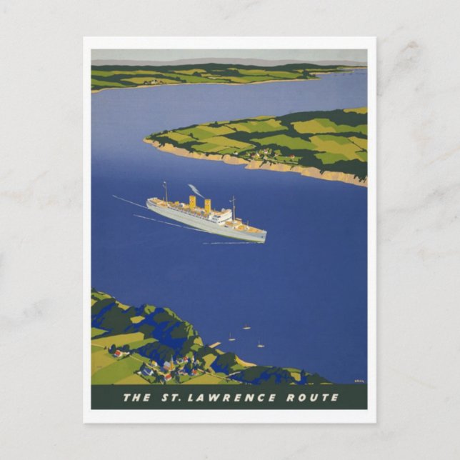 Cartão postal de pôster de anúncio vintage (Frente)