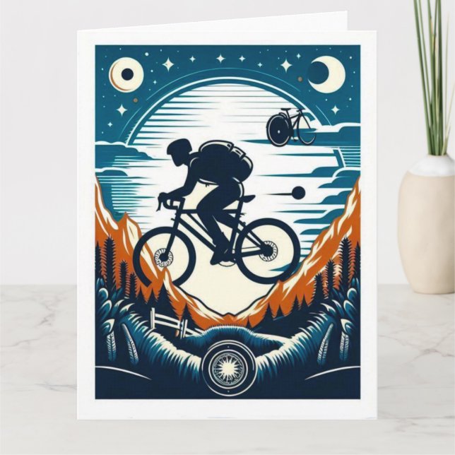 Cartão postal de pôster de bicicleta (Frente)