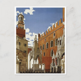 Cartão postal de pôster de viagem Itália antiga