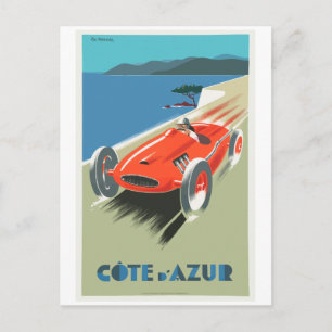 Cartão postal de pôster de viagem vintage da Cote 