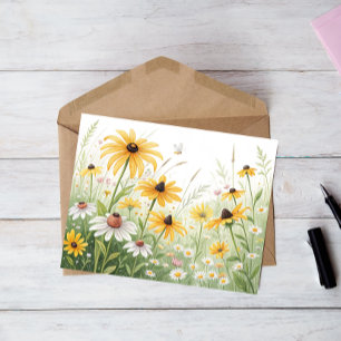 Cartão Postal de Prado de Flores Silvestres – Amar