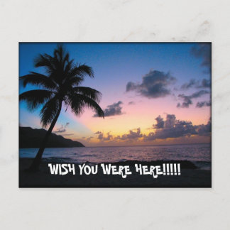 Cartão postal de praia