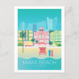 Cartão postal de praia em Miami