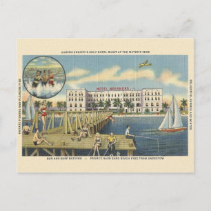 Cartão postal de praia Vintage Corpus Christi