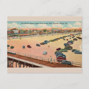 Cartão postal de praia Vintage Ocean Pier Daytona