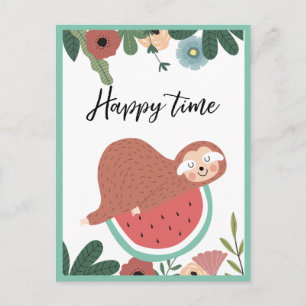 Cartão Postal de Preguiça