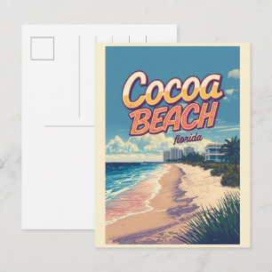 Cartão postal de presentes da linha de costa da ci
