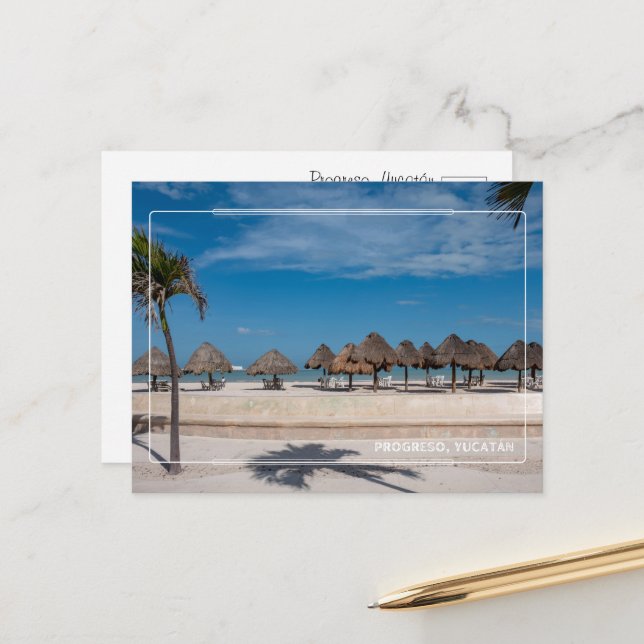 Cartão Postal de Progreso, Yucatán (Frente/Verso In Situ)