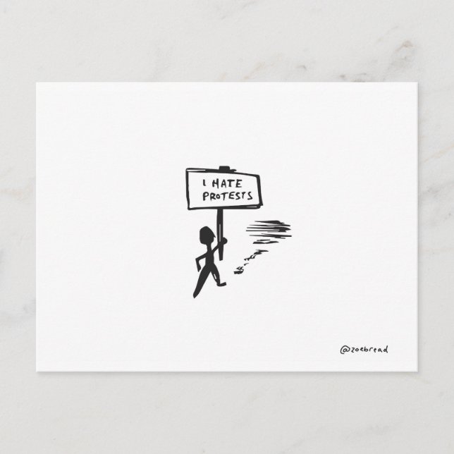 cartão postal de protesto (Frente)