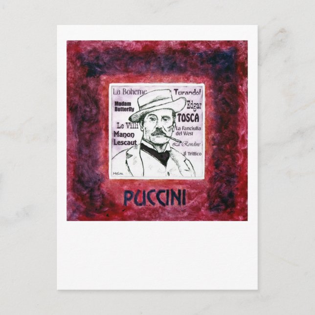 Cartão postal de Puccini (Frente)