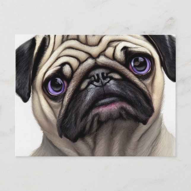 Cartão postal de Pug (Frente)