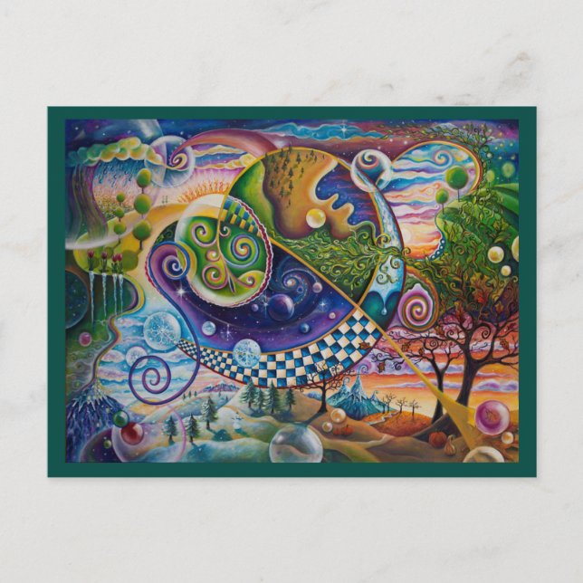 Cartão postal de quatro faixas (Frente)