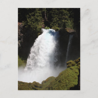 Cartão postal de queda d'água do Oregon Sahalie Fa