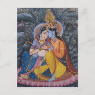 Cartão Postal de Radha Krishna