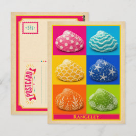 Cartão Postal de Rangeley Maine Ameijoa Arte Pop V
