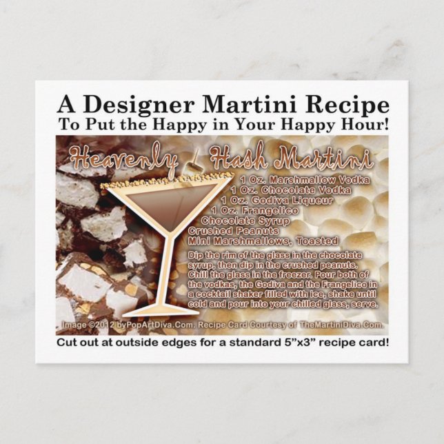 Cartão postal de recebimento de Hash Martini Celes (Frente)