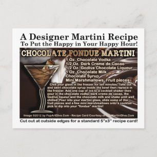 Cartão postal de recebimento Martini de chocolate