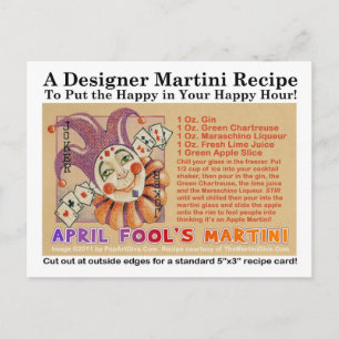 Cartão postal de recebimento Martini no Dia da Foo