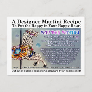 Cartão postal de recebimento Martini no dia de mai