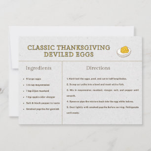 Cartão postal de receita clássica de ovos recheado