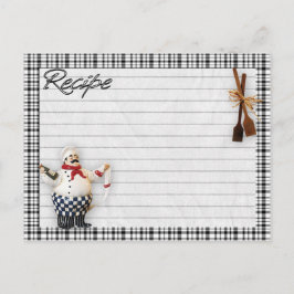 Cartão postal de receita de Chef italiano