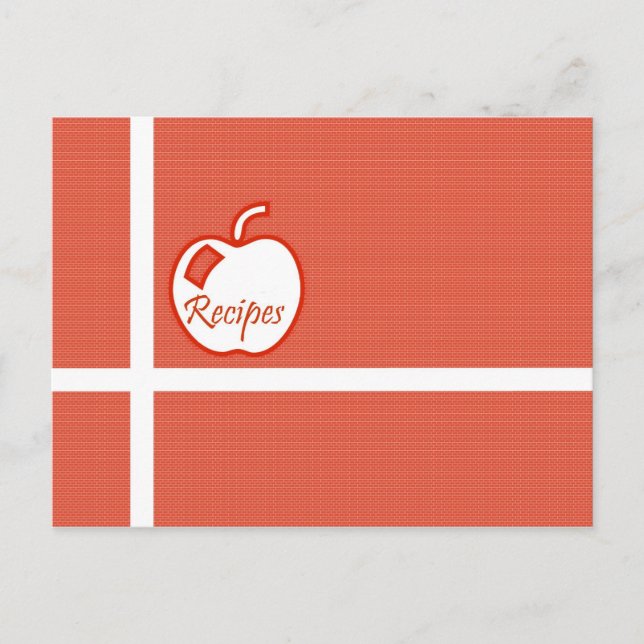 Cartão postal de receita de maçã (Frente)