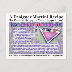 Cartão Postal de Receita de Martini de Melancia La