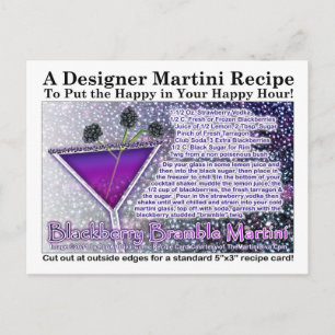 Cartão postal de Receita Martini do Blackberry Bra