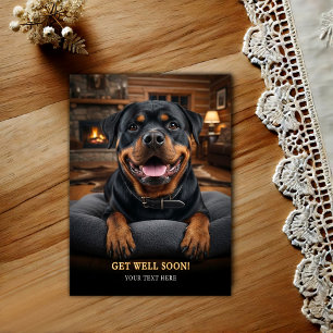 Cartão Postal de Recuperação com Rottweiler Adoráv