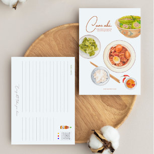 Cartão Postal de Refeição Caseira Vietnamita